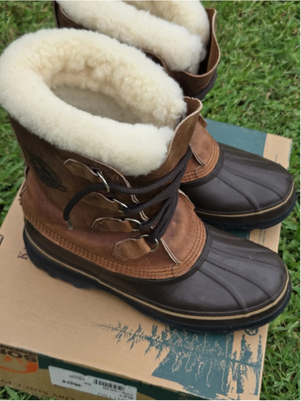 Sorel Manitou Winter Boots Men's 8 Leather Rubber Waterproof Insulated Snow Boot